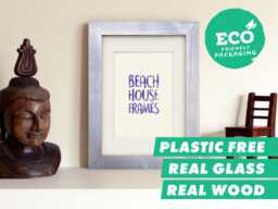 Grey Picture Frame Wooden A4 Photo A2 Rustic - thumbnail 1