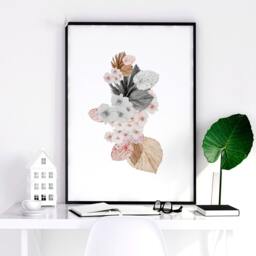 Home Decor Wall Art, Botanical Floral Set Of 3 Posters, Minimalist Farmhouse Hangings, Apartment Gallery Living Room Art - thumbnail 3