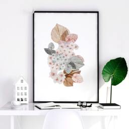 Home Decor Wall Art, Botanical Floral Set Of 3 Posters, Minimalist Farmhouse Hangings, Apartment Gallery Living Room Art - thumbnail 2