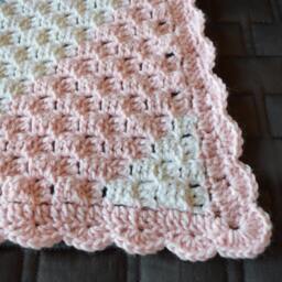 Hand Crocheted Anchor Baby Blanket, Nautical Nursery Decor - thumbnail 4