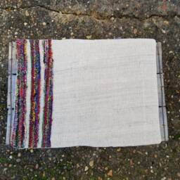 Nettle Cushion Covers With Recycled Sari Silk Trim - thumbnail 4