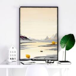 Trendy Japandi Set Of 3 Framed Wall Art Prints For Living Room Decor, Japanese Zen Large Gallery Hanging New Apartment Decor - thumbnail 3