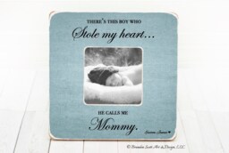 There's This Boy Who Stole My Heart He Calls Me Mommy Mom Gift Mother's Day Personalized Picture Frame Mother & Son - thumbnail 1