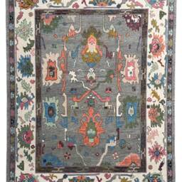 Exquisite Gray Modern Oushak Hand Knotted Rug 4x6, 5x8, 6x9, 8x10, 9x12, 10x14 Ft Handmade Rugs For Living Room - Antique Contemporary Rug - thumbnail 4