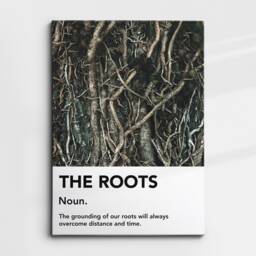 The Roots Definition Quote Minimal Motivational Inspirational, Framed Canvas Wall Art Poster Print, Home Office & Room Decor, Gift Idea - thumbnail 3