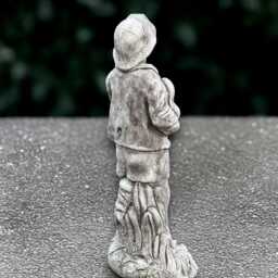 Concrete Traveler Sculpture Stone Wanderer Statue Cement Explorer Figurine Garden Decoration Outdoor Adventure Ornament Handmade Man Decor - thumbnail 4