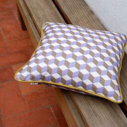 Cushion Soft Organic Cotton & Linen Cotton Blend Natural Colors, Included Feather Insert, Invisible Zipper, Sizes 40/45 cm - thumbnail 4