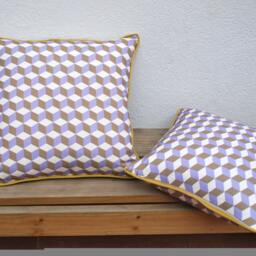 Cushion Soft Organic Cotton & Linen Cotton Blend Natural Colors, Included Feather Insert, Invisible Zipper, Sizes 40/45 cm - thumbnail 3