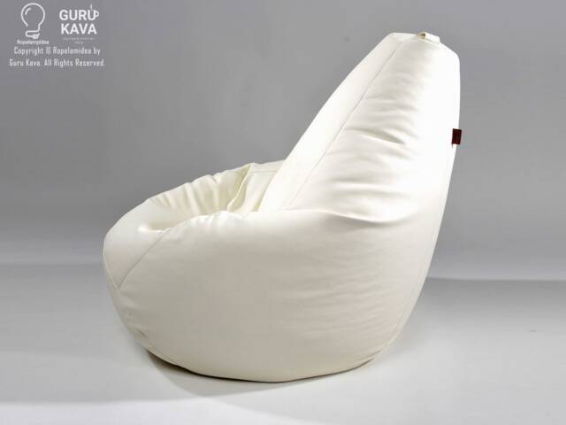 Eco Leather Bean Bag Chair Cover Minimalist Lounge Seating - No Filler - image 1