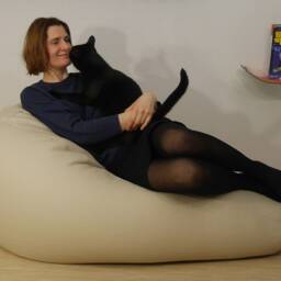 Eco Leather Bean Bag Chair Cover Minimalist Lounge Seating - No Filler - thumbnail 3