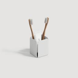 steel Toothbrush Holder Modern Bathroom Organizer - Brush Cup - thumbnail 1