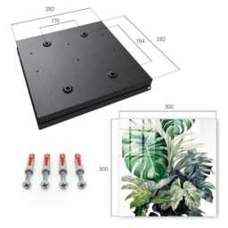 Exotic Leaves Key Cabinet For Home, Green Industrial Box, Modern Flowers & Plants, Nature Lovers - thumbnail 4