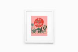 Life Is Tough Hand Lettered Watercolor Painting - Print 8x10 - thumbnail 1