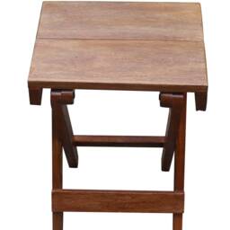 Handmade Philippine-Mahogany Folding Stool, Footstool Or Side-Table - thumbnail 2
