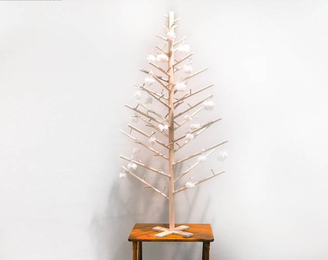 Minimalist Wood Dowel Christmas Tree Kit - Handmade Scandinavian Holiday Decor - 4 Ft - image 1
