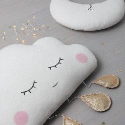 Baby Cloud Mobile ~ Crescent Moon Nursery Decor - thumbnail 4