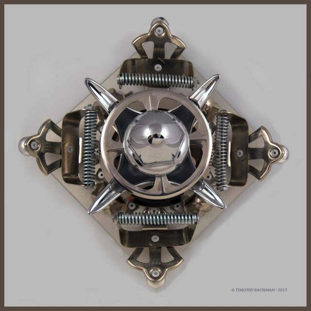 Assemblage Spinning Sculpture Art, Titled Spring Point Corner - image 1