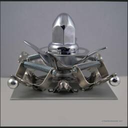 Assemblage Spinning Sculpture Art, Titled Spring Point Corner - thumbnail 3