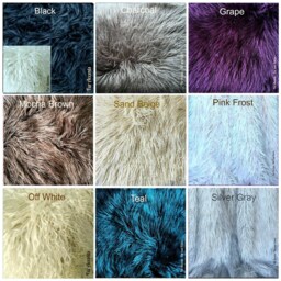 Mongolian Faux Fur Pillow - Shaggy Llama Accent Toss - thumbnail 4