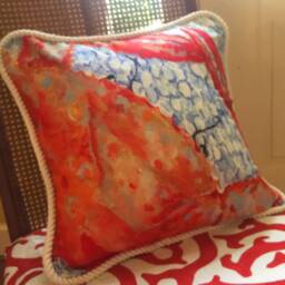 Crab Pillow With Insert Or Without Insert, Coastal Home Decor, Maryland Pillow, Beach House Pillow, 20 X 20 - thumbnail 3