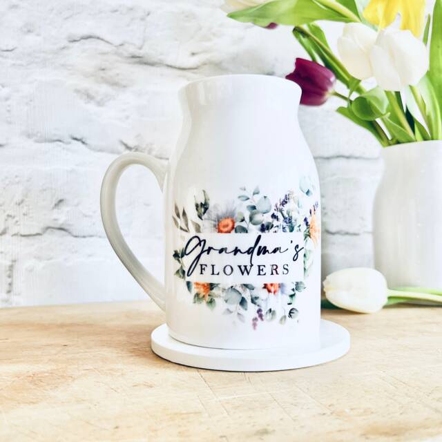 Vase For Mum, Personalised Ceramic Vase, Vase Flowers, Mother's Day Gift, Birthday Gift Grandma, Nanna - image 1