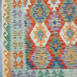 Kilim Rug Classic, Handmade Artisan Afghan Turkish Navajo Natural Wool 302x201 cm - thumbnail 2