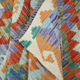 Kilim Rug Classic, Handmade Artisan Afghan Turkish Navajo Natural Wool 302x201 cm - thumbnail 4