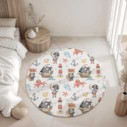 Pirate Ship - Bears Rug, Carpet, Kids Decor, Children's Room Decor, Kids Carpet - thumbnail 2