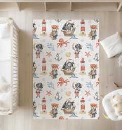 Pirate Ship - Bears Rug, Carpet, Kids Decor, Children's Room Decor, Kids Carpet - thumbnail 1