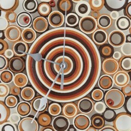 Wall Clock, Fall Decor For Wall, Paper Christmas Gifts, Autumn Home, Brown Orange Burnt Silent Clock - thumbnail 4