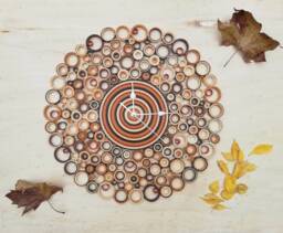 Wall Clock, Fall Decor For Wall, Paper Christmas Gifts, Autumn Home, Brown Orange Burnt Silent Clock - thumbnail 1