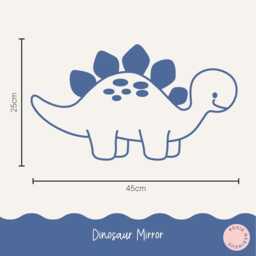 Dinosaur Shatterproof Mirror Perfect Gift For Bedroom & Nursery Stegosaurus Dino Decor - thumbnail 4