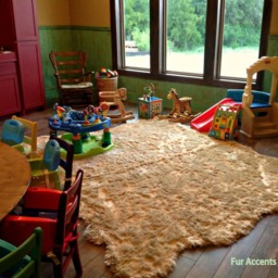 Plush Faux Fur Area Rug - Shaggy Sheepskin Style, Country Edge - thumbnail 2