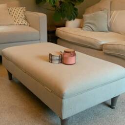 Custom Storage Ottoman Footstool Table, Stylemegan - thumbnail 2