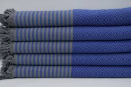"Navy Blue Blanket, 79""x103" - thumbnail 1