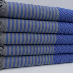 "Navy Blue Blanket, 79""x103" - thumbnail 3