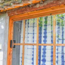 Indigo Tie Dye Cotton Curtain Handmade Shibori Boho Decor - thumbnail 3