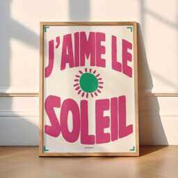 J'aime Le Soleil Print - Hand-Illustrated Summer Poster - thumbnail 3