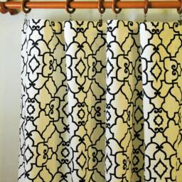 "Curtain Pair 50"" Width Rod Panels Drapes Trellis Curtains Windsor in Ivory - 50x63 50x84 50x96 50x108" - thumbnail 2