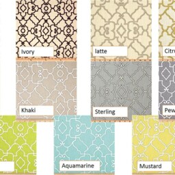"Curtain Pair 50"" Width Rod Panels Drapes Trellis Curtains Windsor in Ivory - 50x63 50x84 50x96 50x108" - thumbnail 3