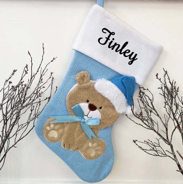Custom Embroidered Personalized Christmas Baby Stockings - Xmas Gift For Babys - The Couture Cushion