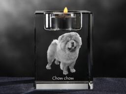 Chow Chow, Crystal Candlestick With Dog, Souvenir, Decoration, Limited Edition, Collection - thumbnail 1