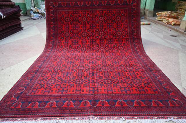 Large Bokhara Rug, 11.6 X 8.2 Ft, Sale Price, Afghan Turkmen, 100% Wool, Khal Mohamadi Kunduz Handmade Rug, Turkoman Oriental Rug - image 1