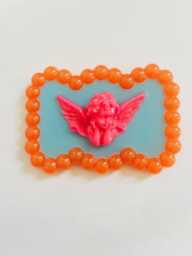 Cherub Angel Baby Wall Hanging/Dopamine D??cor/Pop Art/Maximalist D??cor/Unique Gift/Resin Art/Rainbow Decor/Cupid/Unique Gift