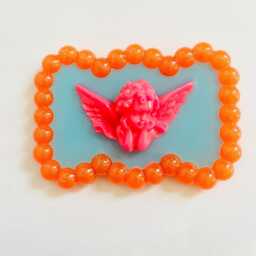 Cherub Angel Baby Wall Hanging/Dopamine D??cor/Pop Art/Maximalist D??cor/Unique Gift/Resin Art/Rainbow Decor/Cupid/Unique Gift - thumbnail 4