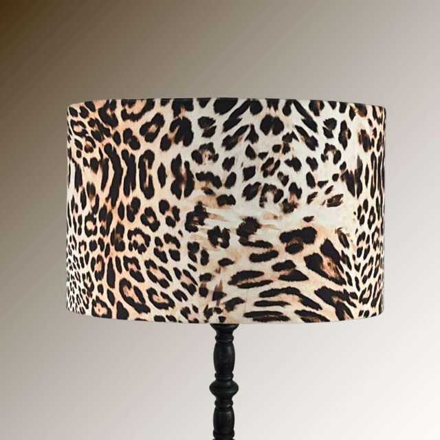 Luxury Leopard/Cheetah Print Velvet Drum Lampshade - image 1