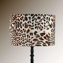 Luxury Leopard/Cheetah Print Velvet Drum Lampshade - thumbnail 1