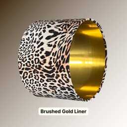 Luxury Leopard/Cheetah Print Velvet Drum Lampshade - thumbnail 3