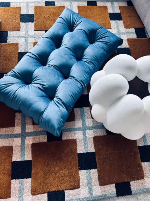 Tufted Velvet Floor Cushion Cozy Reading Nook Pillow - image 1