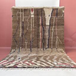 Custom Beni Ourain Rug Handwoven Moroccan Wool Carpet - thumbnail 4